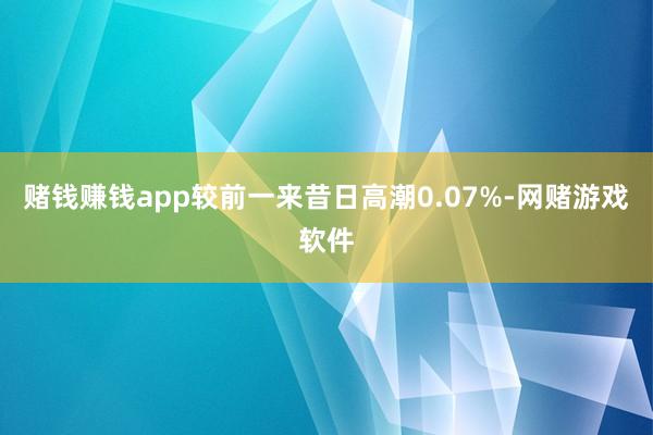 赌钱赚钱app较前一来昔日高潮0.07%-网赌游戏软件