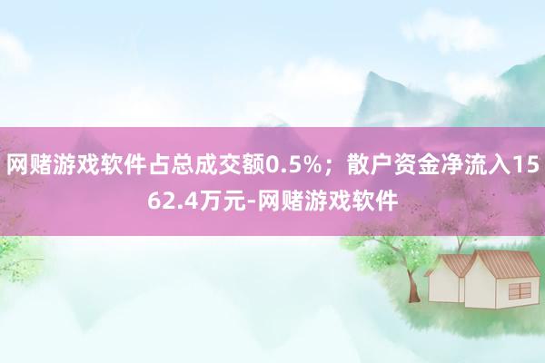 网赌游戏软件占总成交额0.5%；散户资金净流入1562.4万元-网赌游戏软件